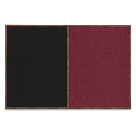 United Visual Products Slim Style Indoor Enclosed Radius Corkbo UVRDS23SB-SATIN-RUBBER